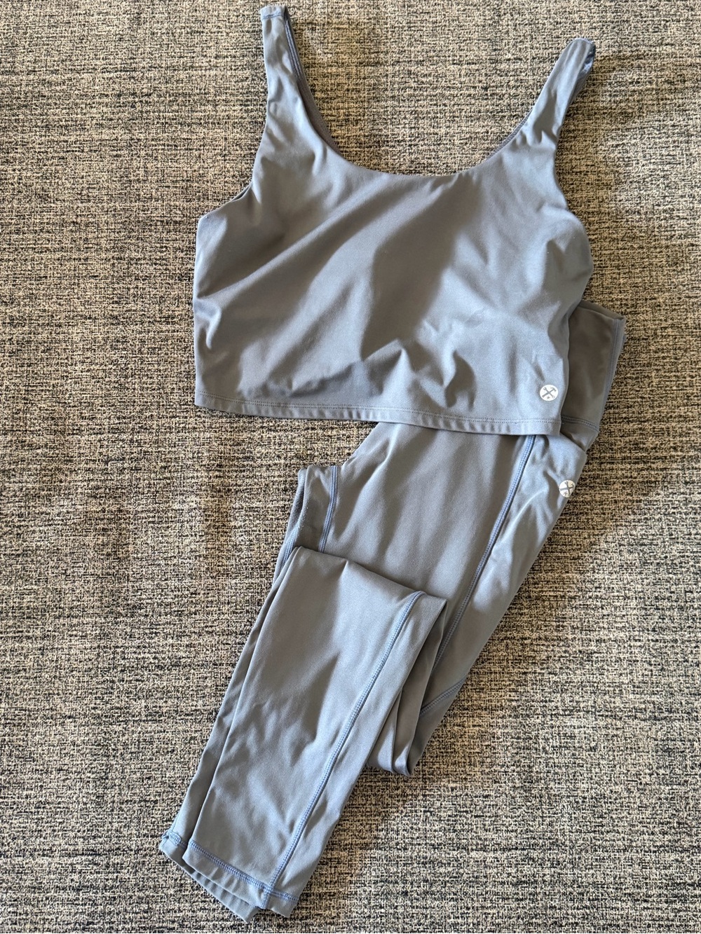 DIXXON Women's Light Gray Seamless Tank & Legging Set